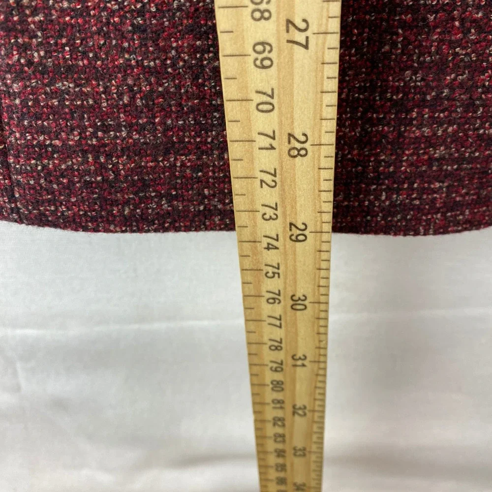 Indochino Sports Coat Mens 38R 30x30 Burgundy Wool Blend Paisley Lining Textured